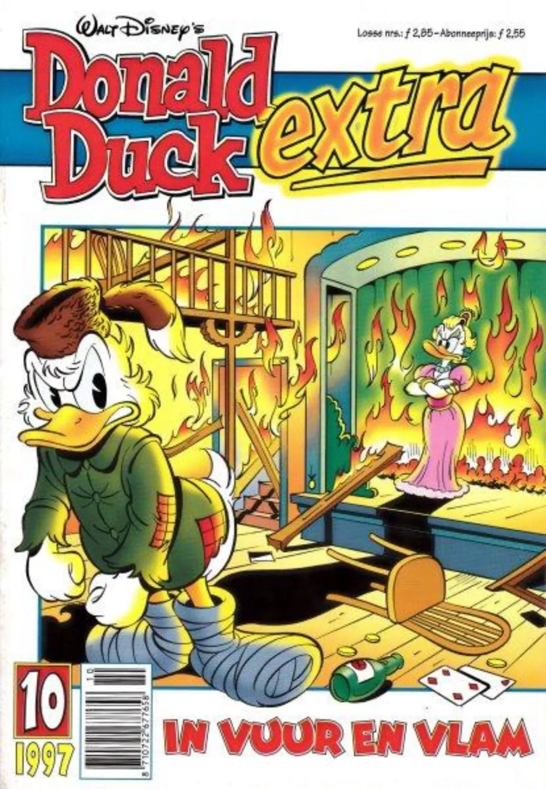 Stripboeken Donald Duck extra In vuur en blam